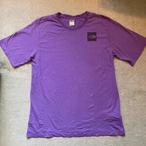 The North Face Women’s Large Plain purple T-shirt with logo.